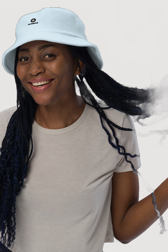 Unstructured Terry Cloth Bucket Hat - Famesnob