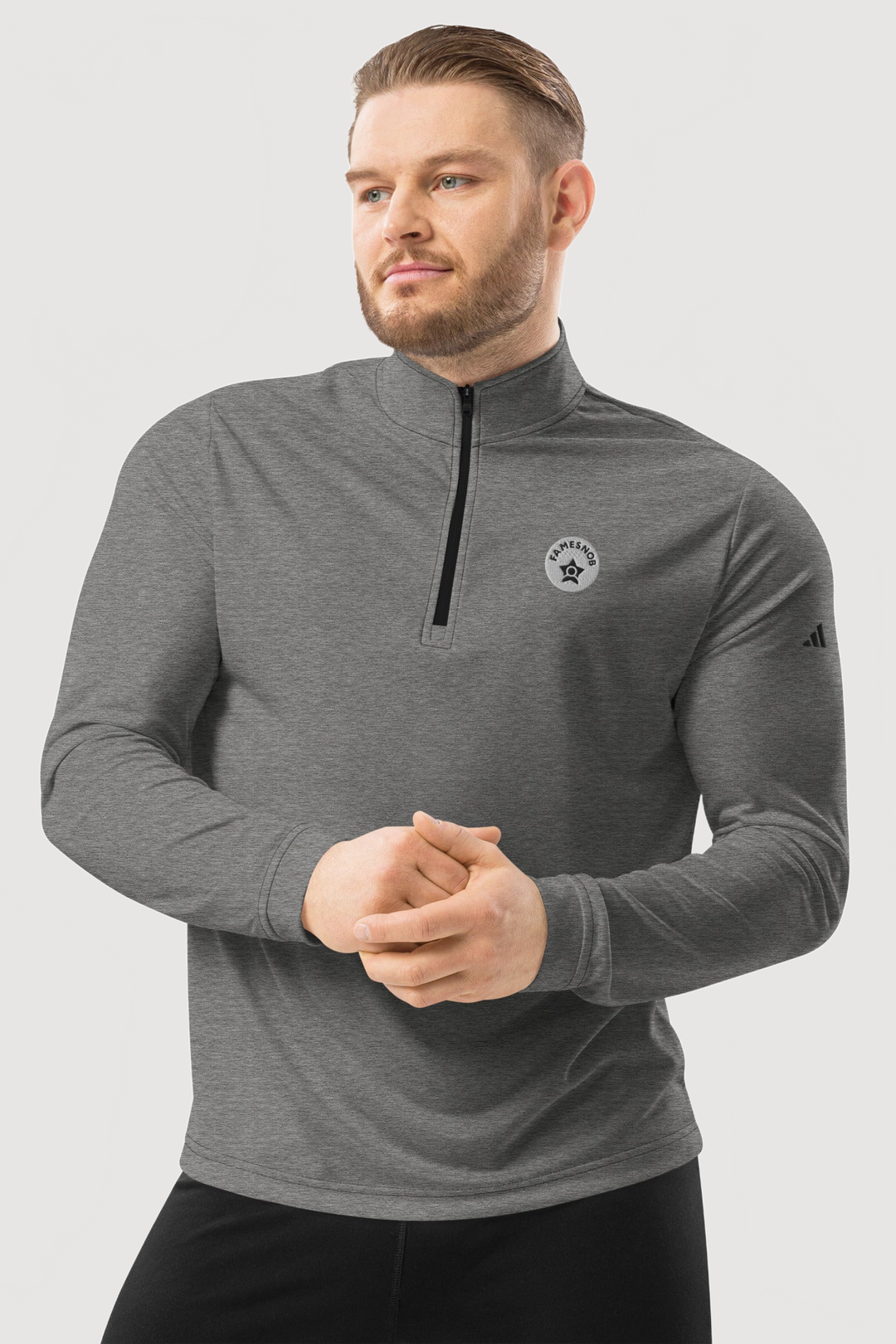 Adidas Quarter Zip Pullover - Famesnob