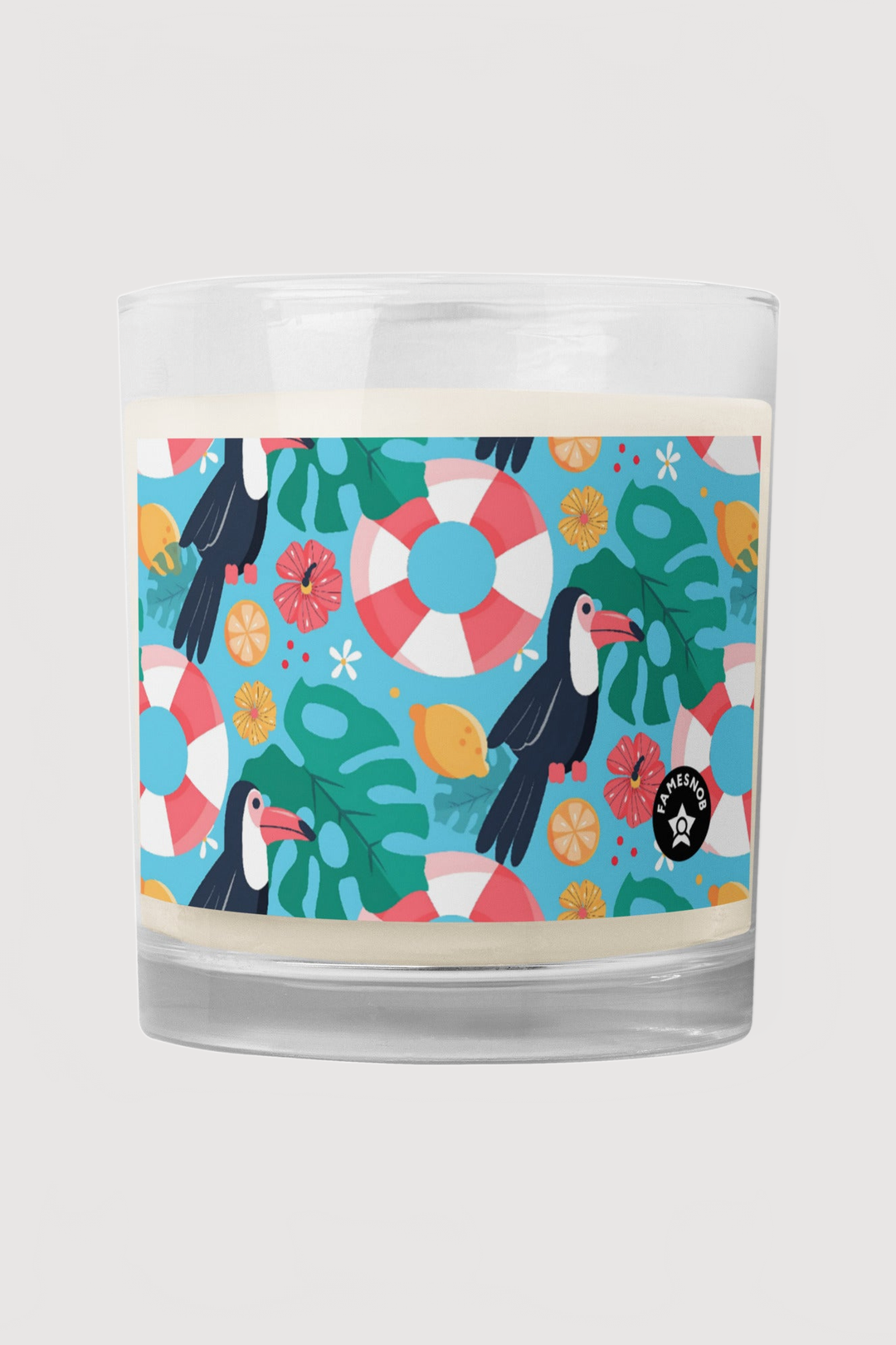 Glass Jar Soy Wax Candle - Famesnob