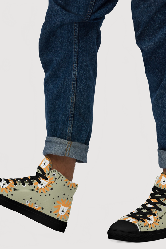 High Top Canvas Shoes - Famesnob