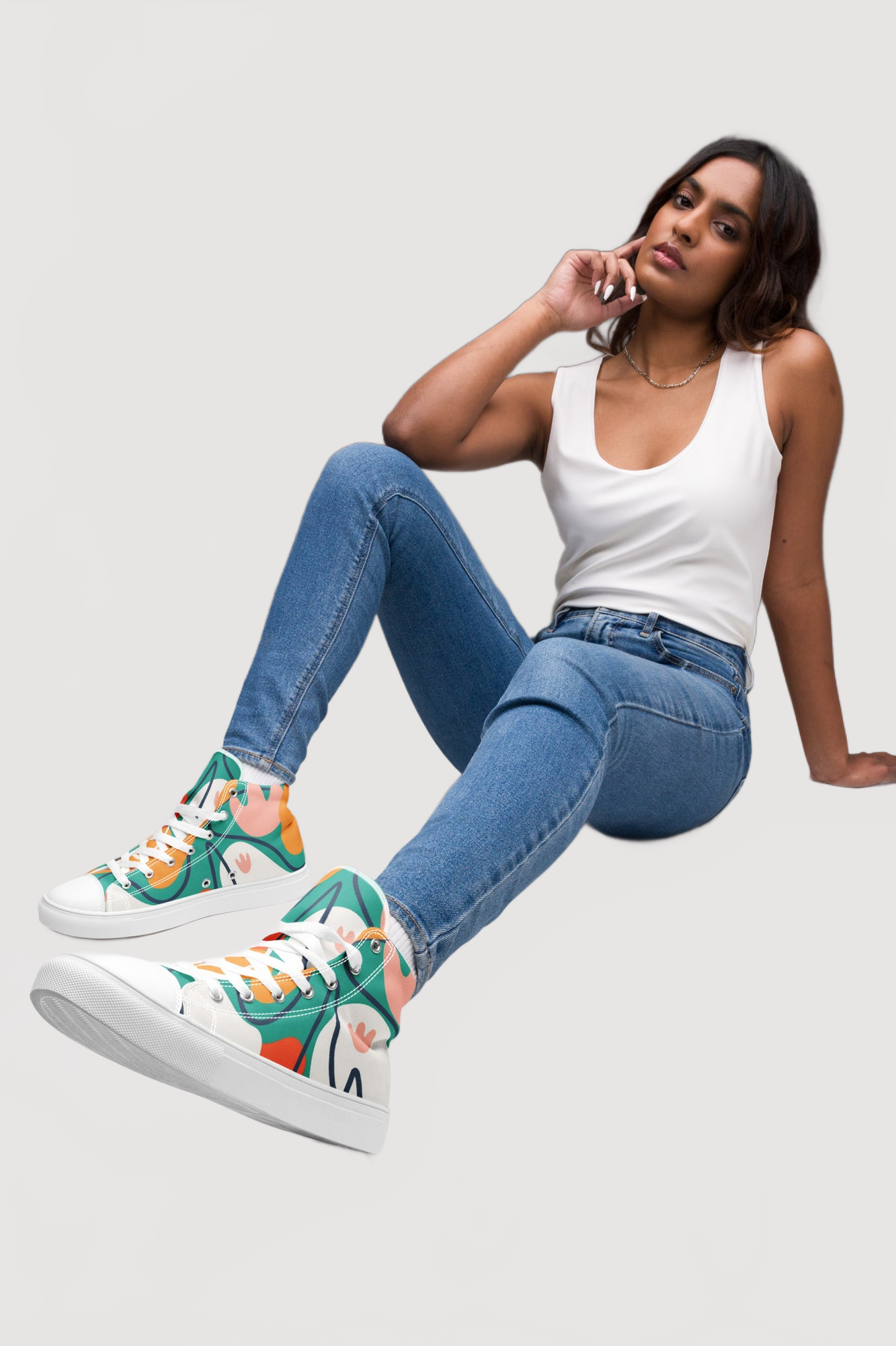 High Top Canvas Shoes - Famesnob