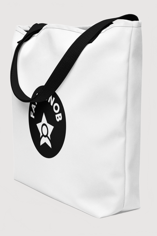 Large Beach Tote Bag w/ Pocket - Famesnob