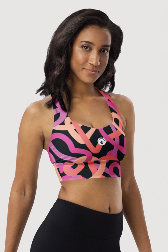 Recycle Longline Sports Bra - Famesnob