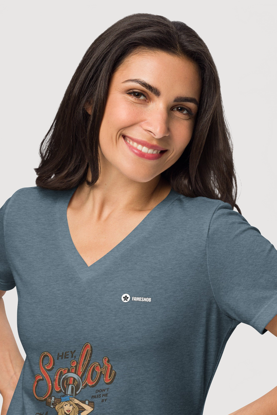 Relaxed V-Neck T-Shirt  | Bella + Canvas - Famesnob