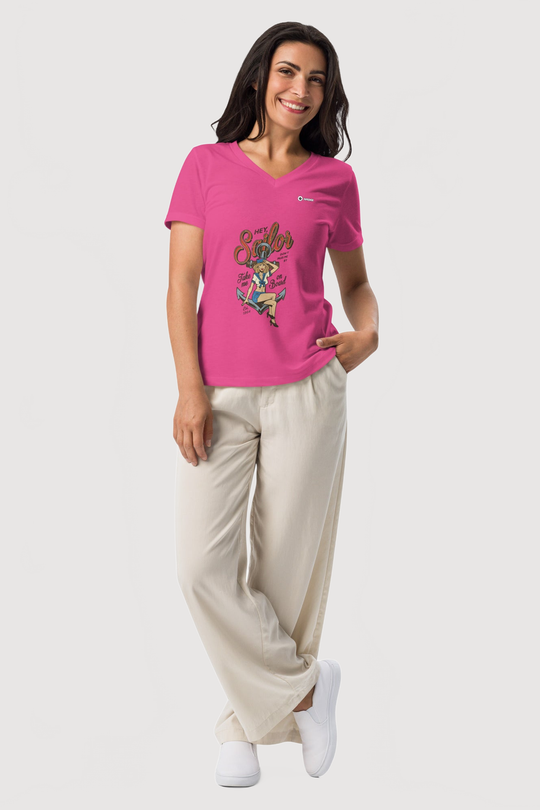 Relaxed V-Neck T-Shirt  | Bella + Canvas - Famesnob
