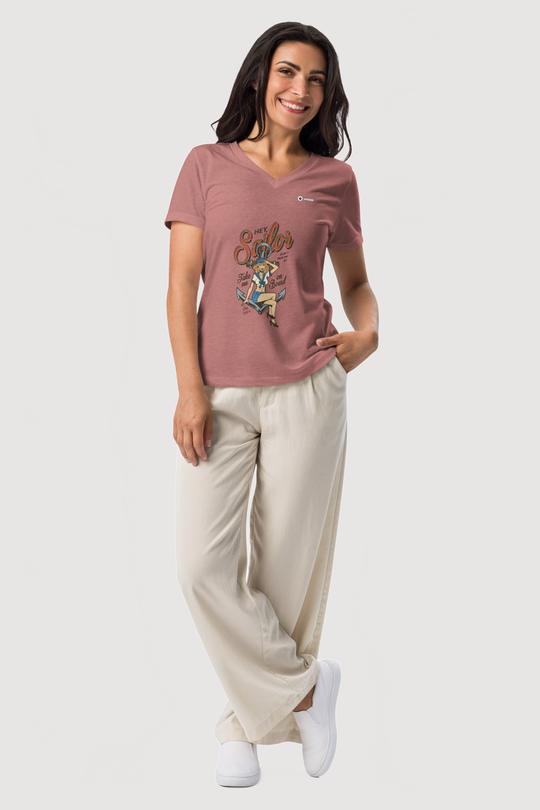 Relaxed V-Neck T-Shirt  | Bella + Canvas - Famesnob