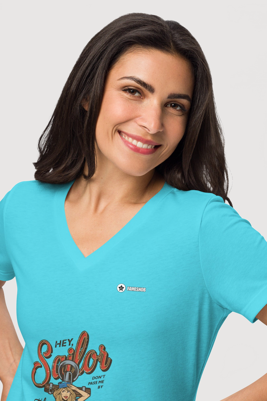 Relaxed V-Neck T-Shirt  | Bella + Canvas - Famesnob