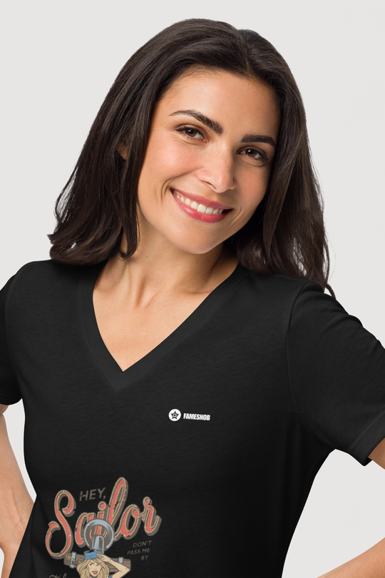 Relaxed V-Neck T-Shirt  | Bella + Canvas - Famesnob