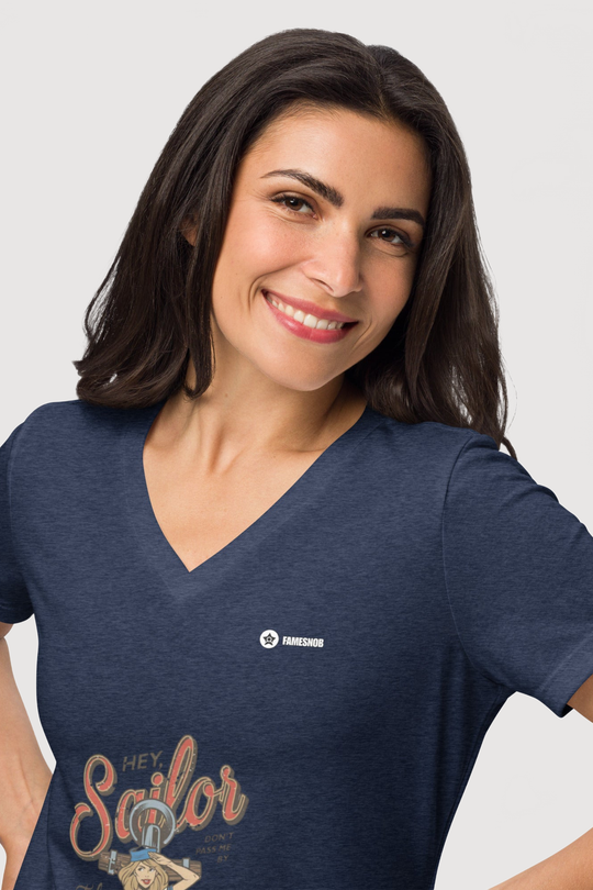 Relaxed V-Neck T-Shirt  | Bella + Canvas - Famesnob
