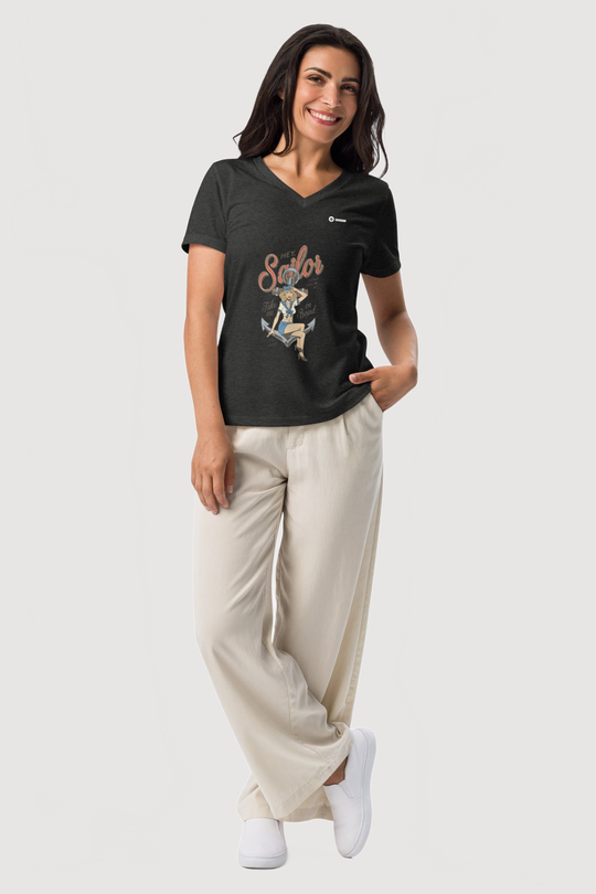 Relaxed V-Neck T-Shirt  | Bella + Canvas - Famesnob