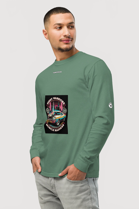 Unisex Garment-Dyed Long-Sleeve Shirt - Famesnob