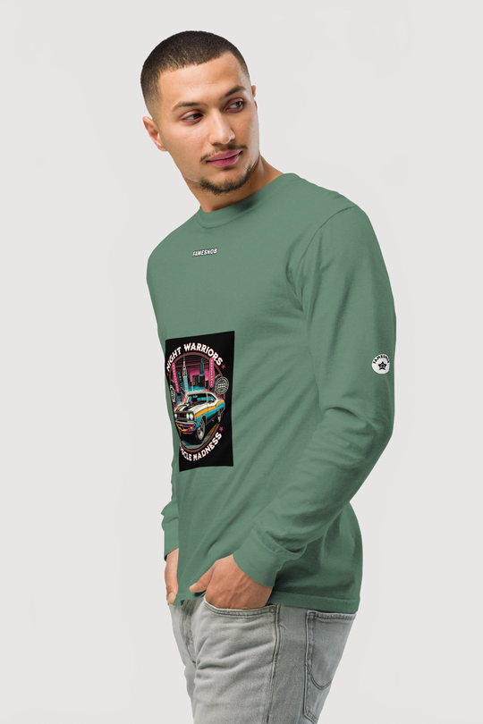 Unisex Garment-Dyed Long-Sleeve Shirt - Famesnob