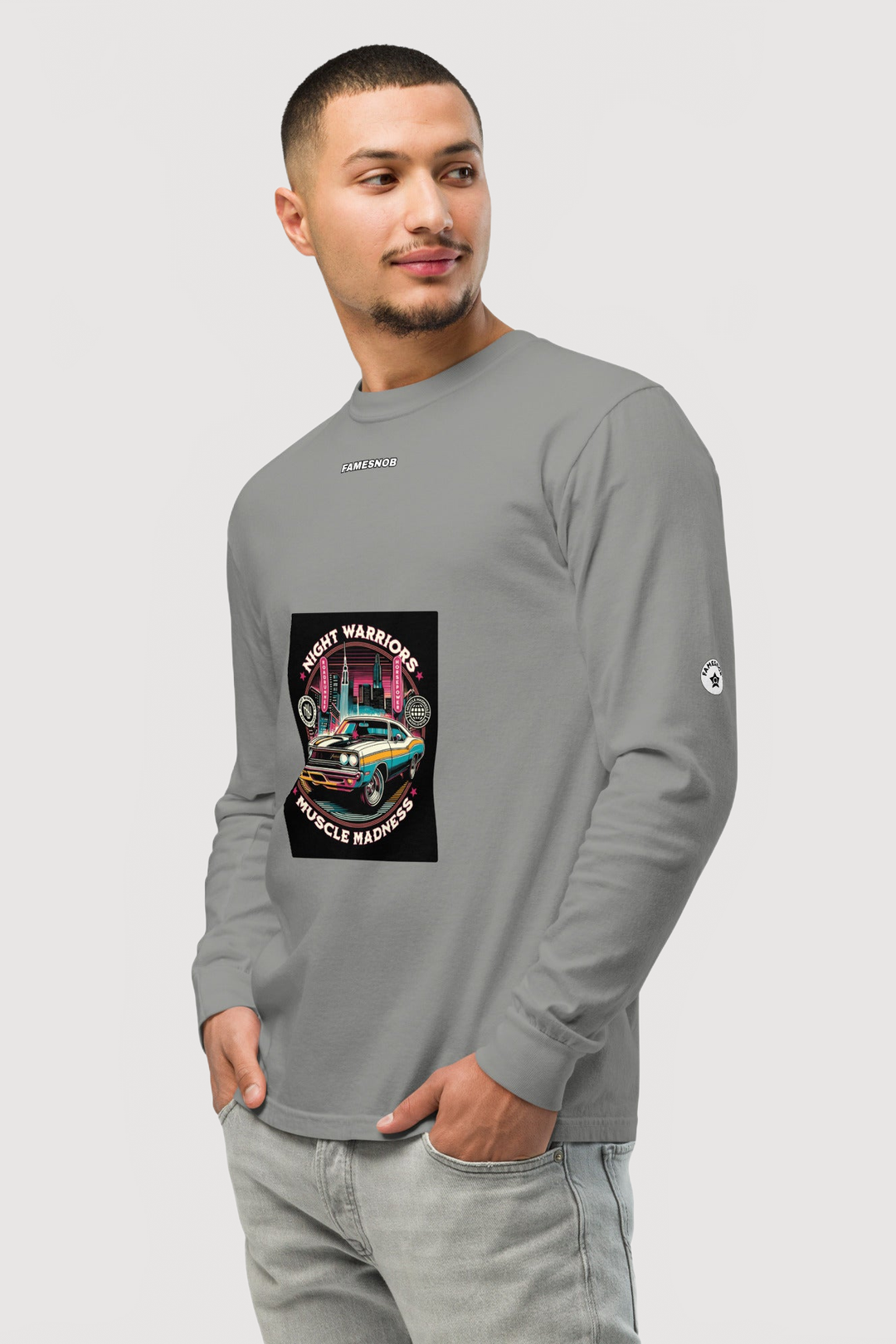 Unisex Garment-Dyed Long-Sleeve Shirt - Famesnob