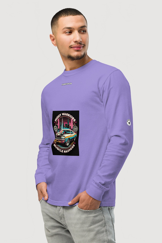 Unisex Garment-Dyed Long-Sleeve Shirt - Famesnob