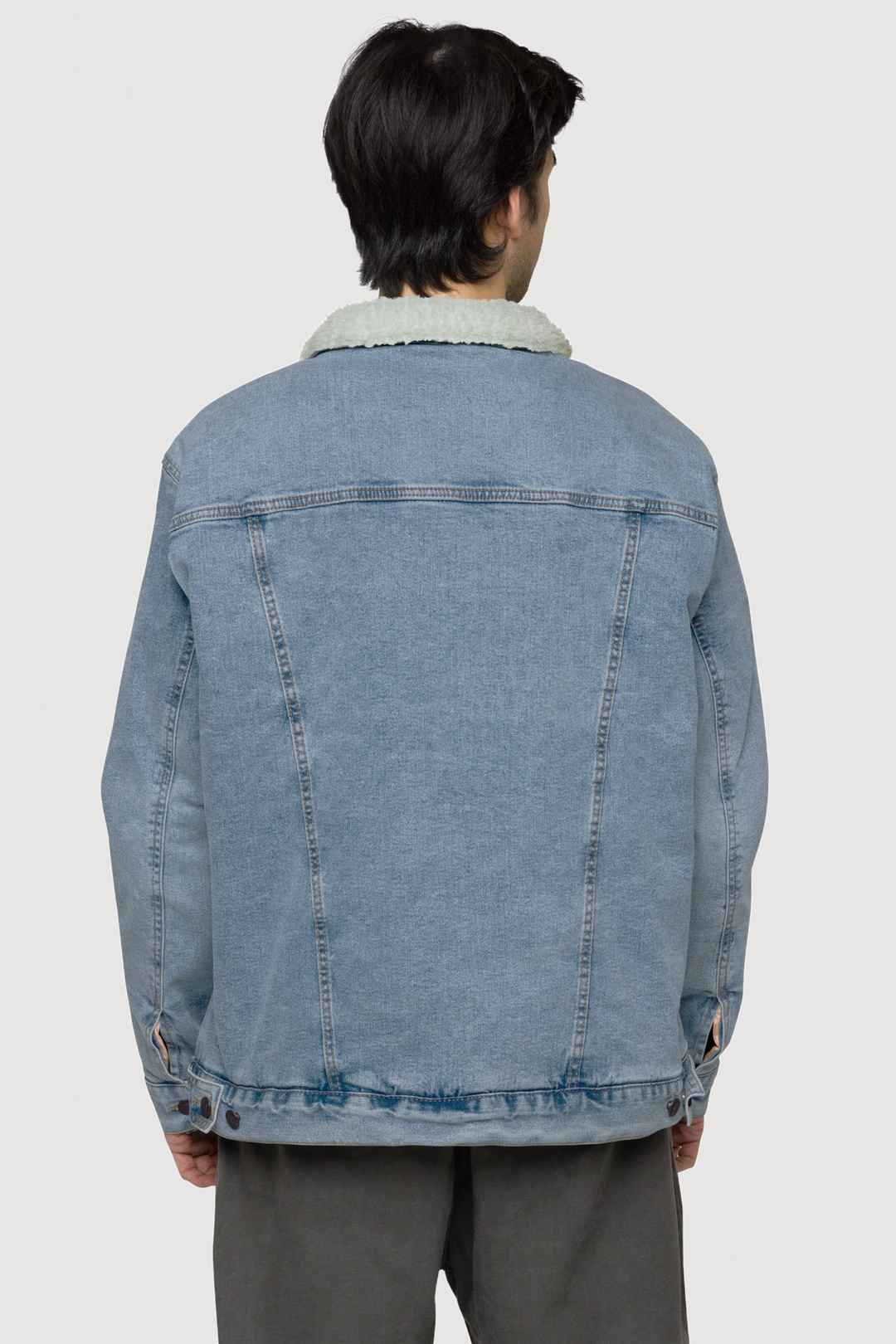 Unisex Sherpa Denim Jacket | Threadfast Apparel - Famesnob