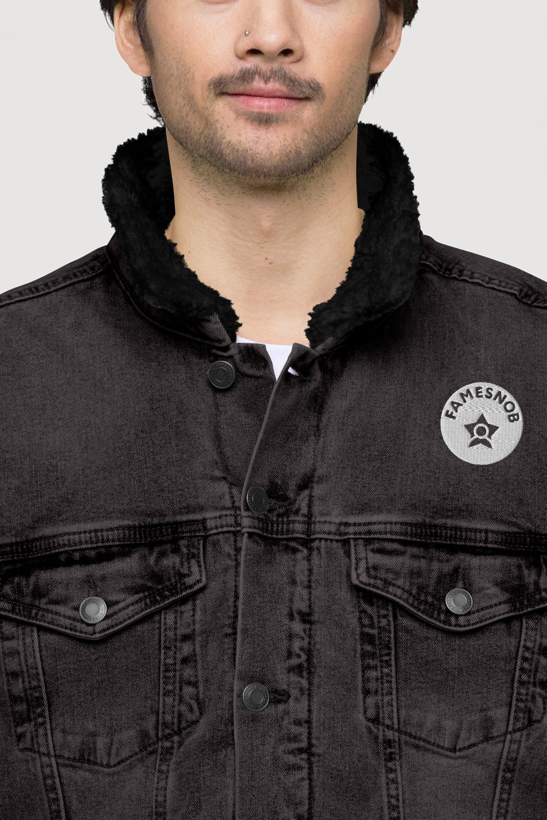 Unisex Sherpa Denim Jacket | Threadfast Apparel - Famesnob