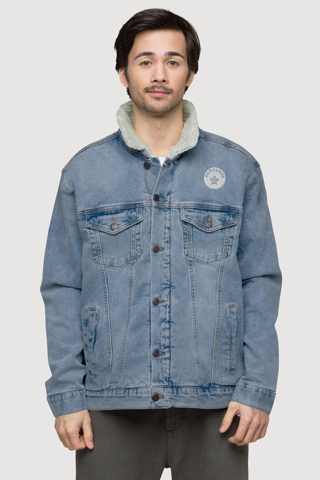 Unisex Sherpa Denim Jacket | Threadfast Apparel - Famesnob