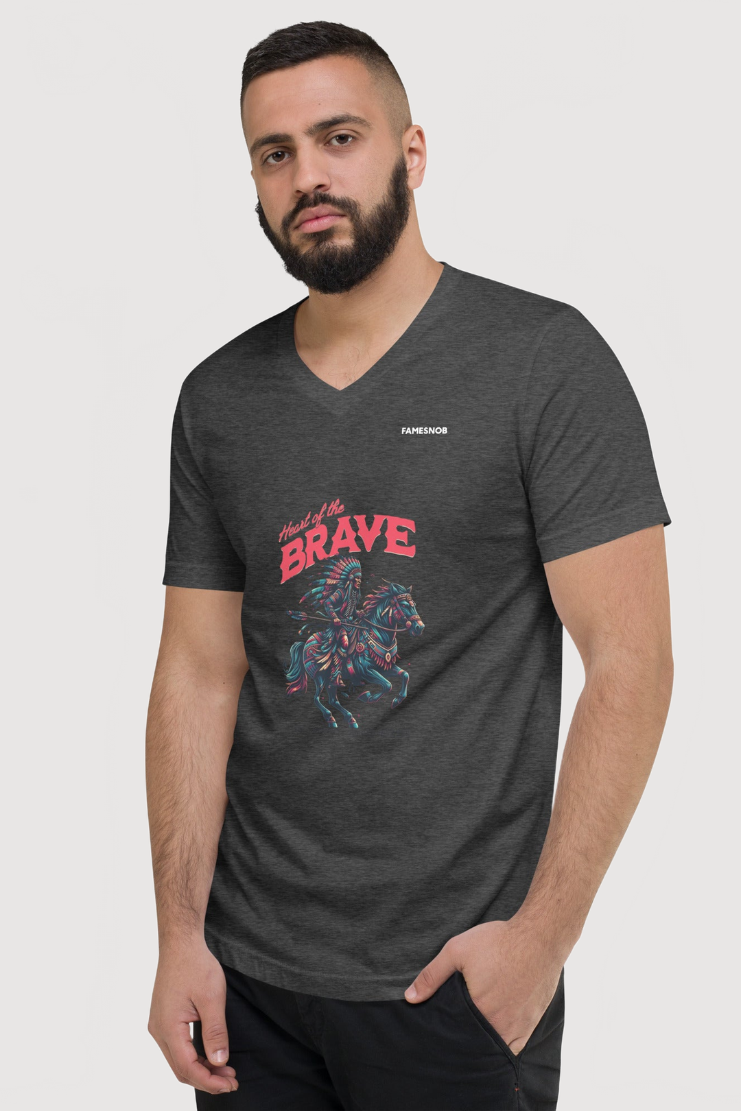 Unisex V-Neck T-Shirt | Bella + Canvas - Famesnob