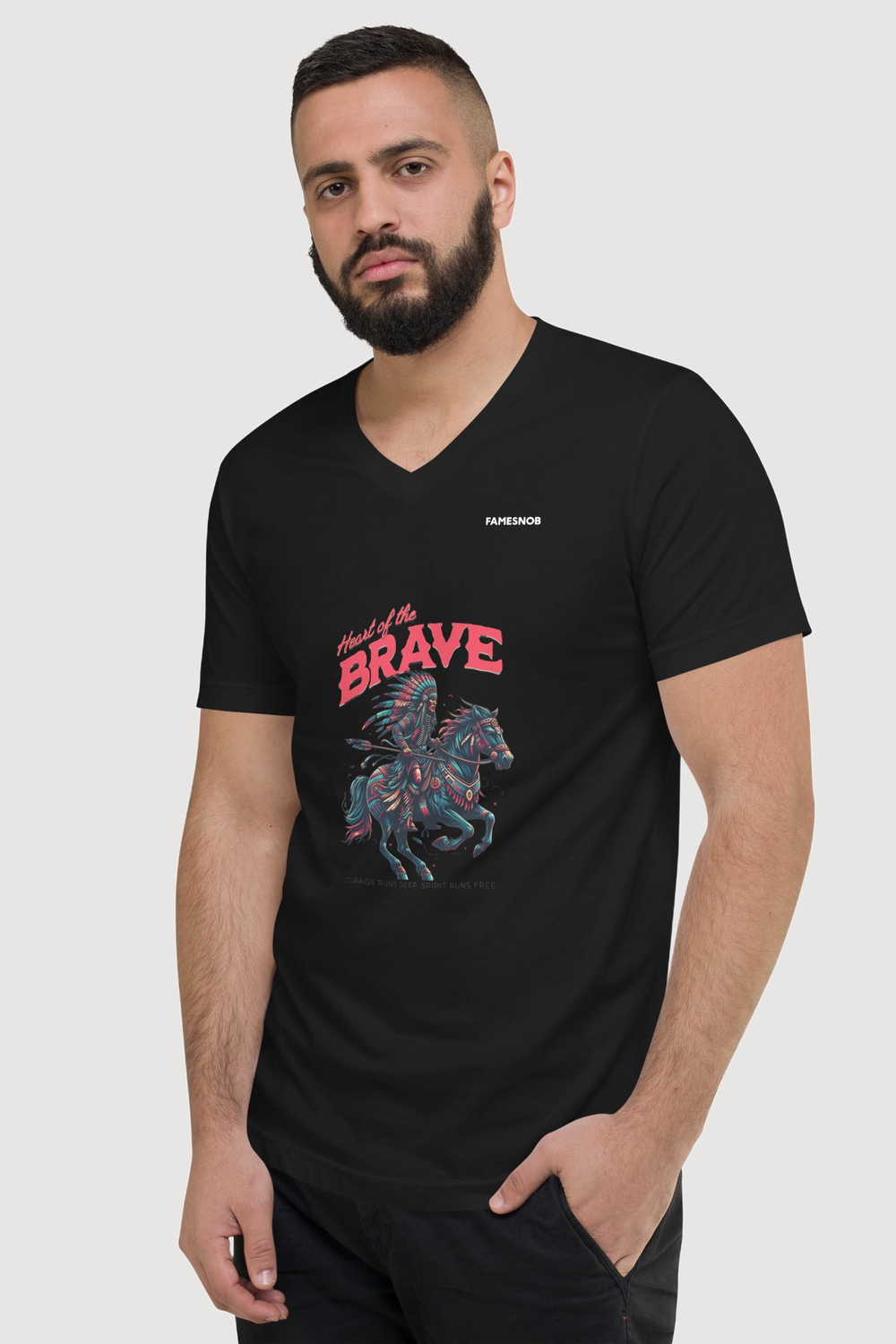 Unisex V-Neck T-Shirt | Bella + Canvas - Famesnob