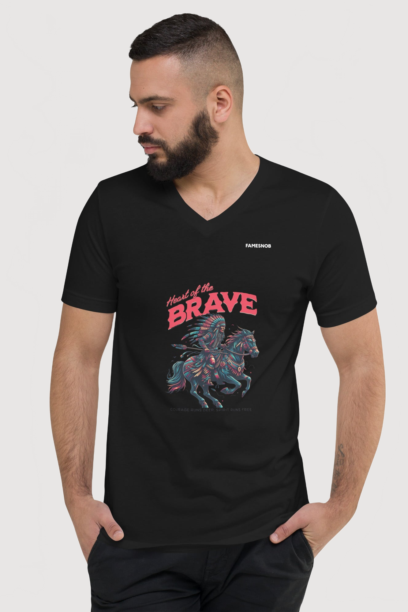 Unisex V-Neck T-Shirt | Bella + Canvas - Famesnob